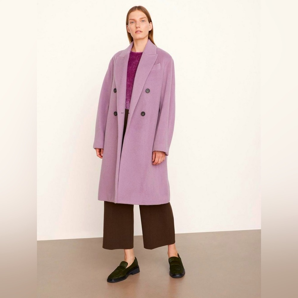 Brushed Wool Double-Breasted Coat size XL new without tags